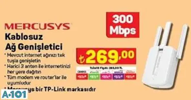 MERCUSYS KABLOSUZ AĞ GENİŞLETİCİ MERCUSYS KABLOSUZ AĞ GENİŞLETİCİ